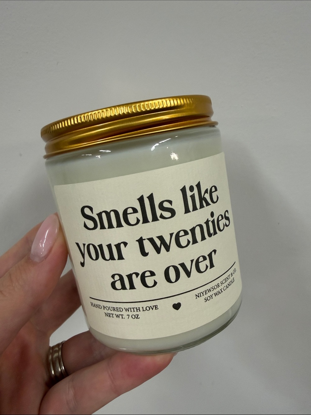 Smells Like Your Twenties Are Over Scented Candle - lavender new
